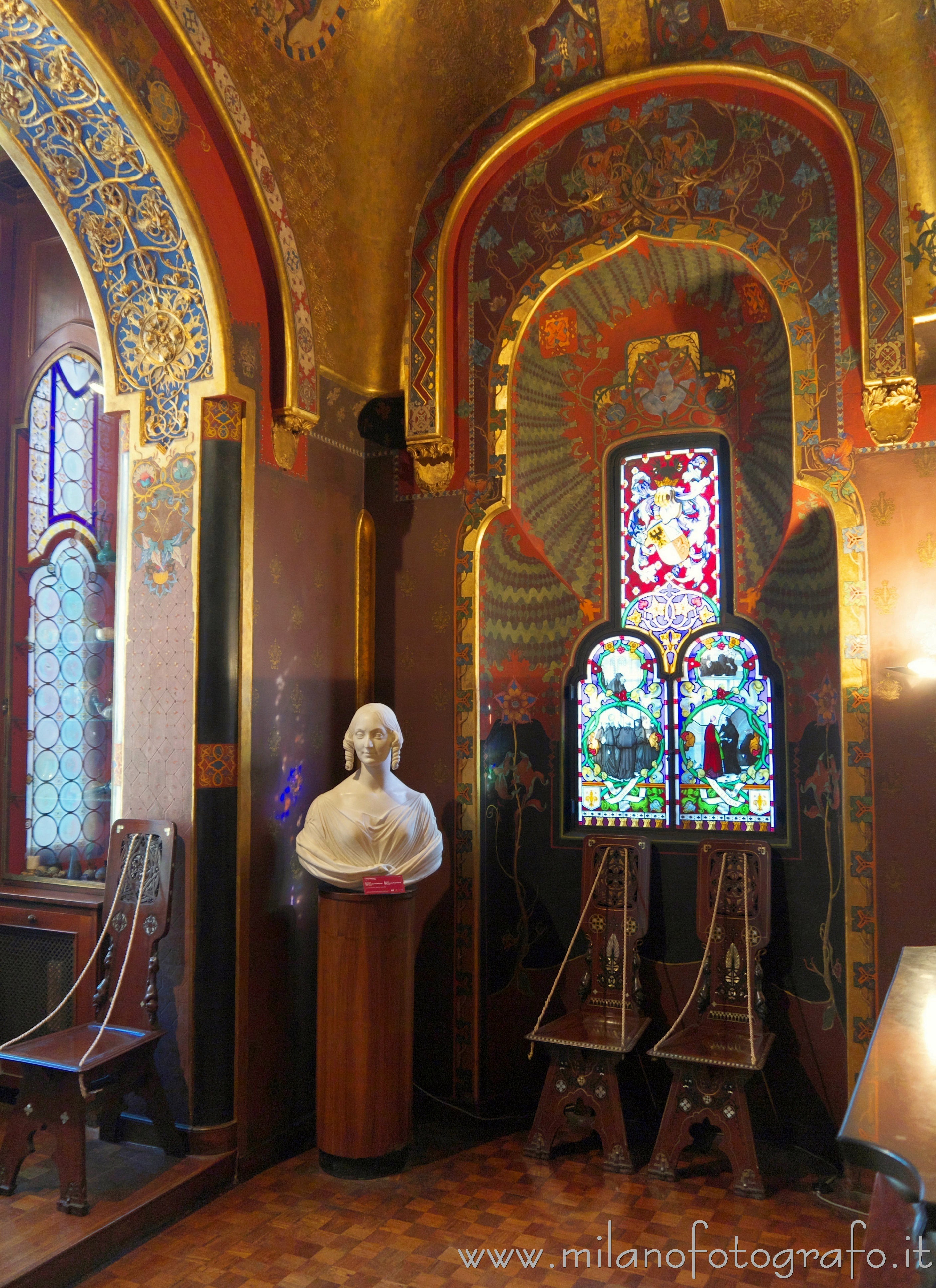 Milan (Italy) - Sight inside the room dedicated to Dante in the House Museum Poldi Pezzoli